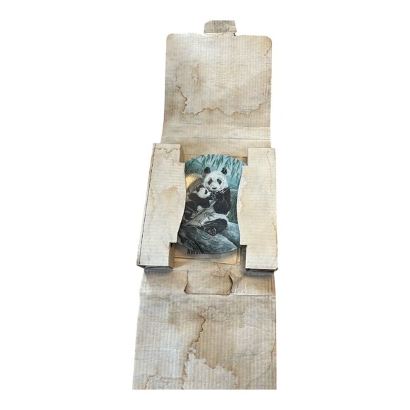 VTG 1990 Joyce Bridgett Panda Collector Plate “A Mother’s Care” W\.S. George w/C - Picture 6 of 8